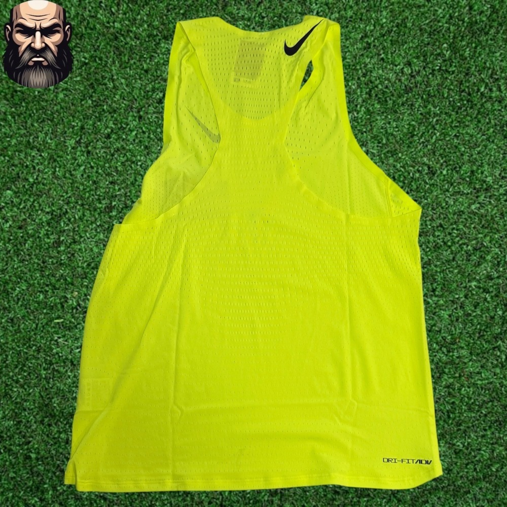 Nike AeroSwift Dri-FIT ADV Running Singlet Volt Shock FN4231-702 Men's Size M - Picture 3 of 3